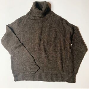 Nation LTD turtle neck distressed sweater brown XS